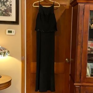 Jones New York. Black full length cocktail dress